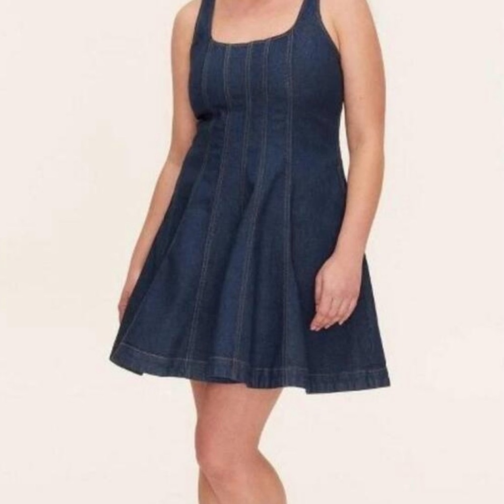 Kate Spade for Target Dark Blue Denim A-Line Tank Dress 6